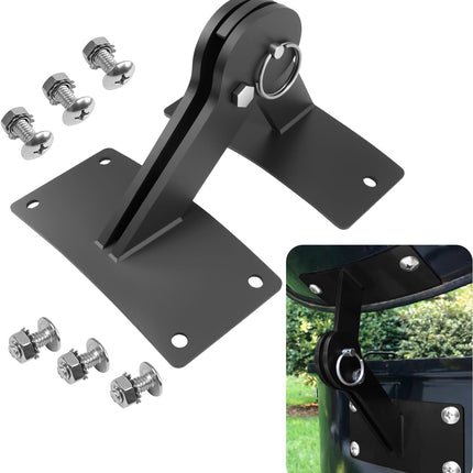 Stainless Lid Hinge Kit Compatible with Weber Smokey Mountain Grill 18.5" & 22.5" Model, One Touch BBQ Quick Release - Let The Lid Connect to The Grill, Black.