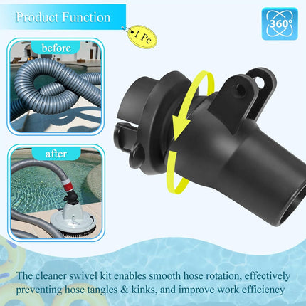 1 Pc GW9012 Pool Cleaner Swivel Kit Assembly Compatible with Great White, Lil Shark, 9000 & GW8000 Above Ground Pool Cleaner and GW9500 In-Ground Pool Cleaner, Automatic Pool Cleaner Replacement Part.