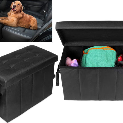 Car Back Seat Extender for Dogs up to 300lbs Car Seat Extender Back and Front Gap Filler with Storage Prevent Your Dogs from Falling Off(1 Pack).