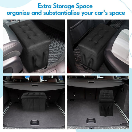 Car Back Seat Extender for Dogs up to 300lbs Car Seat Extender Back and Front Gap Filler with Storage Prevent Your Dogs from Falling Off(1 Pack).