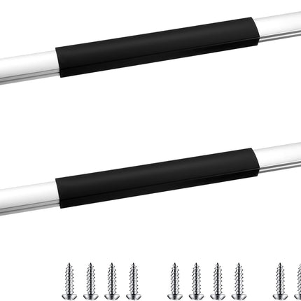 2 Pcs RV Screen Door Handle Cross Bar, Adjustable Camper Door Grab Bar 21-5/8 to 28-5/8 with Non Slip Grip Aluminum Support Handle for Trailer, Motorhome, Truck, Camping, Travel RV Accessories.