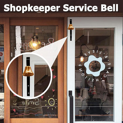 4 Pcs Shopkeepers Bell for Door Opening, Antique Door Bell Wall Mounted Metal Doorbell Hanging Door Bells Ring Bells, Dog Training Bells for Potty Training.