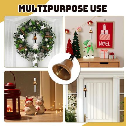 4 Pcs Shopkeepers Bell for Door Opening, Antique Door Bell Wall Mounted Metal Doorbell Hanging Door Bells Ring Bells, Dog Training Bells for Potty Training.