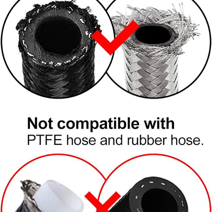 3/8 NPT Male to 6AN 90 Degree Hose End Fitting Swivel for CPE Braided Hose.