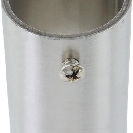 Straight Pipe Fitting Connector Fit 1-1/4" OD Pipe 2-Way Stainless Steel Rail Pipe Fittings for DIY Shelf Garden Support, Handrail, 2.36"/60mm Length -4pcs.