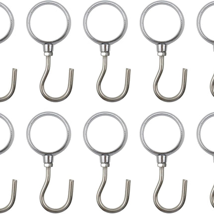 Stainless Steel Closet Rod Hook Robe Tube Hook Wardrobe Hooks for Hanging, Fit for32mm/1.26" Dia Rod -10pcs.