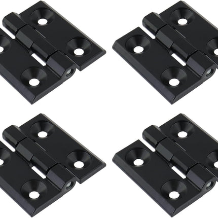 Black Butt Hinge Zinc Alloy Door Hinge Heavy Duty Boat Hatch Hinges Residential Bed Room Hinge for Doors Hardware 2.36" x 2.36" -4pcs.