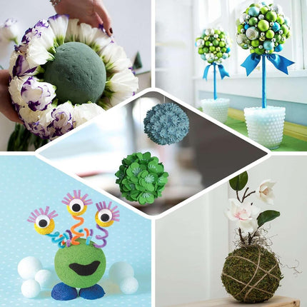 Efavormart Green DIY Flower Arrangements Craft Foam Ball, Smooth Floral Foam Ball 12".
