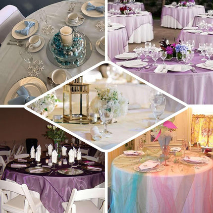 Efavormart 10 Pack Organza Table Overlay 72"x72" Gold - Sheer Table Topper.