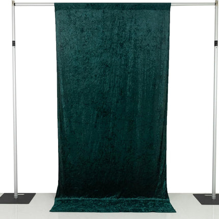Efavormart Crushed Velvet Backdrop Curtain – Hunter Emerald Green 5ft x 10ft Event Drape with Rod Pocket, Privacy Panel for Photo Booths & Events.
