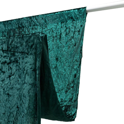 Efavormart Crushed Velvet Backdrop Curtain – Hunter Emerald Green 5ft x 10ft Event Drape with Rod Pocket, Privacy Panel for Photo Booths & Events.