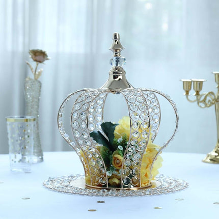 Efavormart Metal Princess Crown Cake Topper Birthday Cake Wedding Decoration For Wedding Birthday Party Special Event (Gold_12).