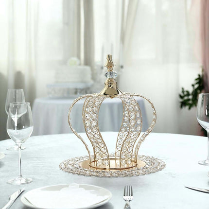 Efavormart Metal Princess Crown Cake Topper Birthday Cake Wedding Decoration For Wedding Birthday Party Special Event (Gold_12).