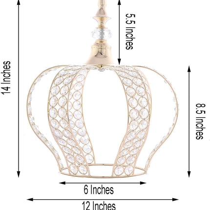 Efavormart Metal Princess Crown Cake Topper Birthday Cake Wedding Decoration For Wedding Birthday Party Special Event (Gold_12).