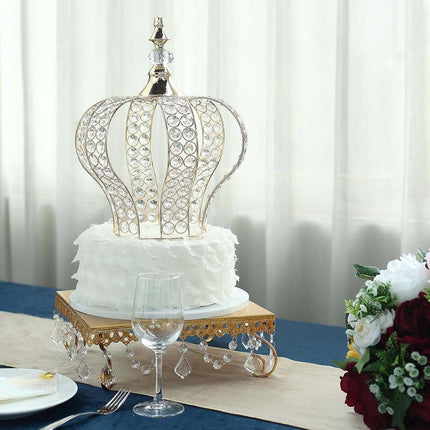 Efavormart Metal Princess Crown Cake Topper Birthday Cake Wedding Decoration For Wedding Birthday Party Special Event (Gold_12).