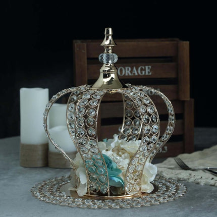 Efavormart Metal Princess Crown Cake Topper Birthday Cake Wedding Decoration For Wedding Birthday Party Special Event (Gold_12).