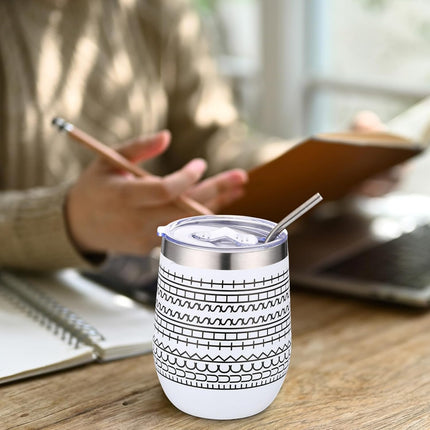 4 Pcs 12 oz Funny Message Coffee Mug Birthday White Elephant Gifts Stainless Steel Insulated Tumblers Wine Cup Gag Gift for for Employee Appreciation Coworkers Friends Father (White).