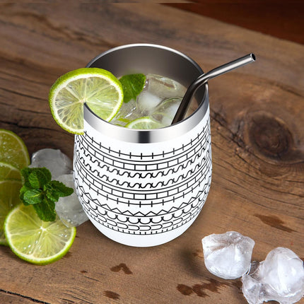 4 Pcs 12 oz Funny Message Coffee Mug Birthday White Elephant Gifts Stainless Steel Insulated Tumblers Wine Cup Gag Gift for for Employee Appreciation Coworkers Friends Father (White).