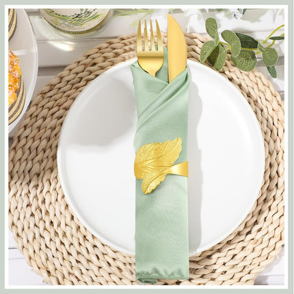 150 Pcs Satin Napkin Bulk 17 x 17 Inch Square Silk Table Napkin Soft Dinner Napkins Decor Elegant Satin Weddings Party Napkin for Wedding Parties Banquet Restaurant Decoration Supplies (Sage Green).