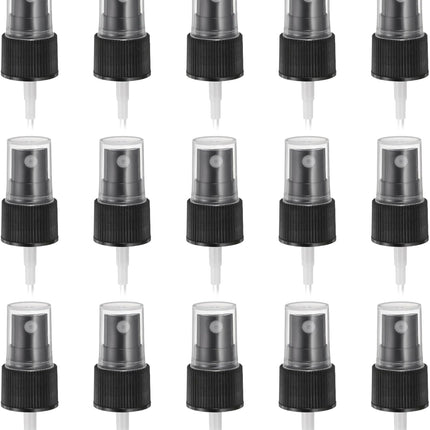50 Pcs Black Spray Top, 20/410 Fine Mist Sprayer Reusable Replacement Spray Bottle Pump Plastic Top for Cosmetic Perfume and Body Sprays Bottle.