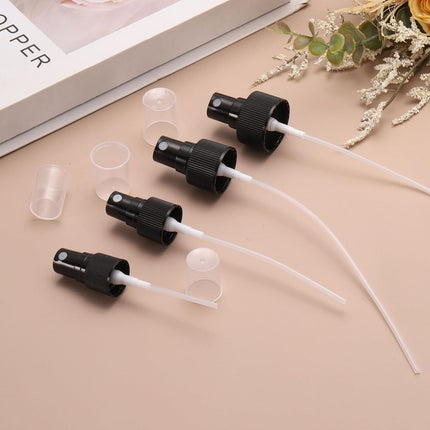 50 Pcs Black Spray Top, 20/410 Fine Mist Sprayer Reusable Replacement Spray Bottle Pump Plastic Top for Cosmetic Perfume and Body Sprays Bottle.