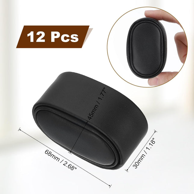12Pcs Watch Display Pillow, 2.68" x 1.18" x 1.77" Bracelet Watch Pillow PU Leather Watch Pillow for Watch Box Bangle Cushions Display Storage, Black.