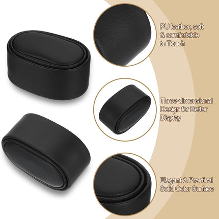 12Pcs Watch Display Pillow, 2.68" x 1.18" x 1.77" Bracelet Watch Pillow PU Leather Watch Pillow for Watch Box Bangle Cushions Display Storage, Black.
