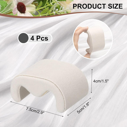 4pcs Watch Case Pillows, M Shaped Watch Display Pillow Velvet Watch Cushion Replacement for Watch Bracelet Display Storage Beige.