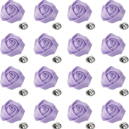 Lapel Flowers for Men Suits, Lapel Pin for Men Satin Rose Artificial Fabric Flowers Brooch Boutonnieres for Wedding Party Prom Ceremony.