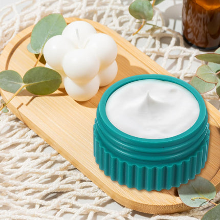 4pcs Travel Containers for Toiletries, 0.68oz 20ml Small Silicone Cream Jars Leak-proof Travel Essentials with Lid for Cosmetic Body Skin Cream, Dark Blue.