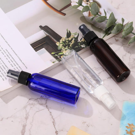 100Pack Spray Bottles, 2Oz/60ML Reusable Clear Empty Mist Plastic Mini Travel Bottle Set,Small Refillable Liquid Containers for Household Use, Essential Oil, Cleaning (Green Black).