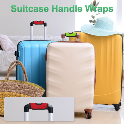 6 Pcs Luggage Handle Wrap, Hollow Neoprene Handbag Grip Cover Protector Luggage Identifiers Suitcase Handle Wraps for Luggage Suitcase Travel Bags, Yellow.