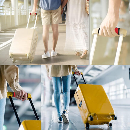 6 Pcs Luggage Handle Wrap, Hollow Neoprene Handbag Grip Cover Protector Luggage Identifiers Suitcase Handle Wraps for Luggage Suitcase Travel Bags, Yellow.