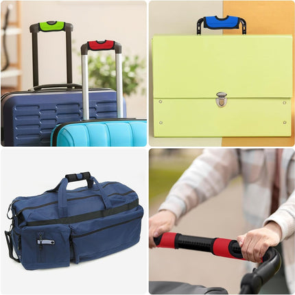 6 Pcs Luggage Handle Wrap, Hollow Neoprene Handbag Grip Cover Protector Luggage Identifiers Suitcase Handle Wraps for Luggage Suitcase Travel Bags, Yellow.