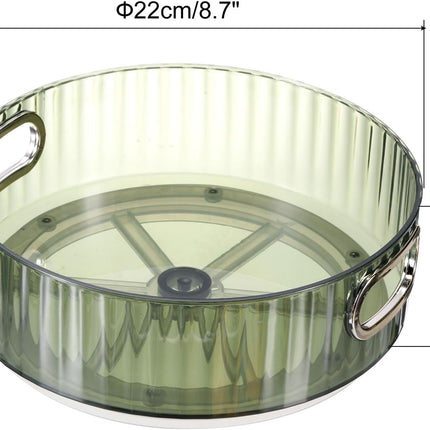 Lazy Susan Organizer, 8.7" Lazy Susan Turntable Organizer with Handle for Kitchen, Home, Office, Closet, Classroom, Laundry Room Organization, Green.
