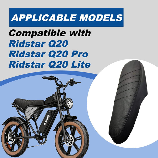 Ridstar Q20 Seat Cover, EBike Seat Cover, Non-Slip Waterproof Leather, Protecting Your Electric Bike Seat, for Ridstar Q20/Q20 Pro Lite.