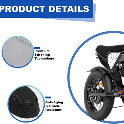 Ridstar Q20 Seat Cover, EBike Seat Cover, Non-Slip Waterproof Leather, Protecting Your Electric Bike Seat, for Ridstar Q20/Q20 Pro Lite.