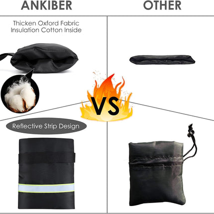 Faucet Cover for Winter Freeze Protection,Spigot Cover with Reflective Strips,Outside Faucet Cover for Cold Weather,Velcro Thickened Anti-Freeze Outdoor Faucet Socks,Reusable Hose Bib Covers.