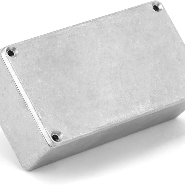 125B/1590N1 Aluminium Stomp Box Enclosures, 122 x 66 x 39.5 mm, Unfinished DIY Guitar Pedal Cases with Screws and Rubber Mats, 3 Pcs.
