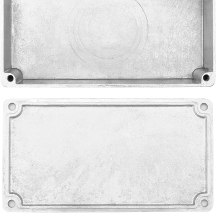 125B/1590N1 Aluminium Stomp Box Enclosures, 122 x 66 x 39.5 mm, Unfinished DIY Guitar Pedal Cases with Screws and Rubber Mats, 3 Pcs.
