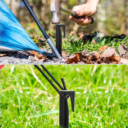 Plastic Boundary Wire Stakes, 200 Pcs, 3.35in, Black, Bayonet Tip, Garden Edging, Lawn Nails, Wire Pegs, Landscape Anchoring Spikes, Pet Fence, Mower Compatible.