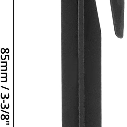 Plastic Boundary Wire Stakes, 200 Pcs, 3.35in, Black, Bayonet Tip, Garden Edging, Lawn Nails, Wire Pegs, Landscape Anchoring Spikes, Pet Fence, Mower Compatible.