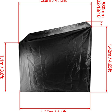 Exercise Bike Cover, Upright Outdoor Waterproof UV Dust Wind Bicycle Storage for Most Fitness Stationary Bikes, Premium Sport Training Bike (Black).