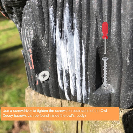 Fake Owl Decoys to Scare Birds Away, Rotating Head Sculptures, Nature Enemy Scarecrow Plastic Statues, Pest Repellent, Bird Control and Pigeon Deterrent Outdoor Yard, Garden Protectors.