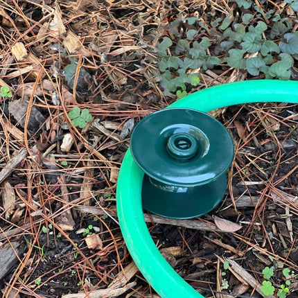 6 Pack Garden Hose Guide Spike, 10 Inch Rustproof Zinc Sturdy Metal Stake, Heavy Duty Spin Top, Keeps Garden Hose Out of Flower Beds for Plant Protection.