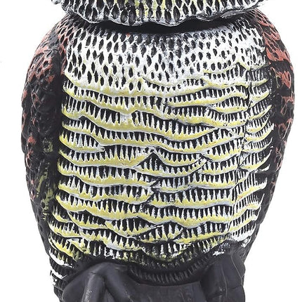 Owl Decoys to Scare Birds Away with Rotating Head,Natural Enemy Bird Deterrent Realistic Eyes & Waterproof Shape Fake Owl Scarecrow Bird Control.