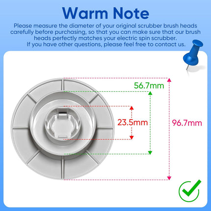 9-in-1 Electric Spin Scrubber Replaceable Brush Heads Set, Universal Electric Scrub Brush Heads for All Brands, Spin Brush Heads for Shower Scrubber, Electric Cleaning Brush for Bathroom Floor Tile.