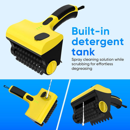 2 in 1 Electric Grill Brush, Cordless Electric Grill Cleaner for Outdoor Grill, 360° Rotating Cleaner Brush Head, Rechargeable Heavy Duty BBQ Grill Brush, IPX7 Waterproof.