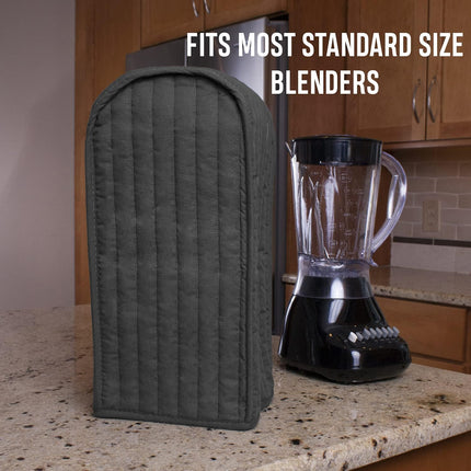 Polyester / Cotton Quilted Blender Appliance Cover, Dust and Fingerprint Protection, Machine Washable, Graphite Grey.