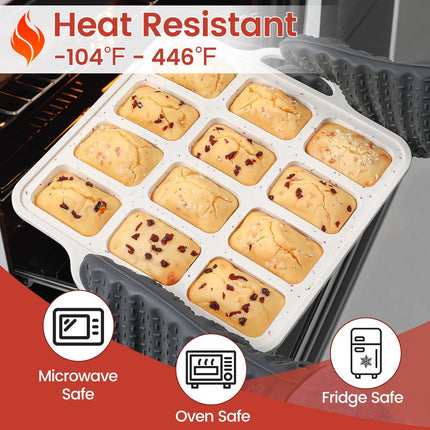 Silicone Mini Loaf Pan with Metal Frame & Silicone Bread Loaf Pans.